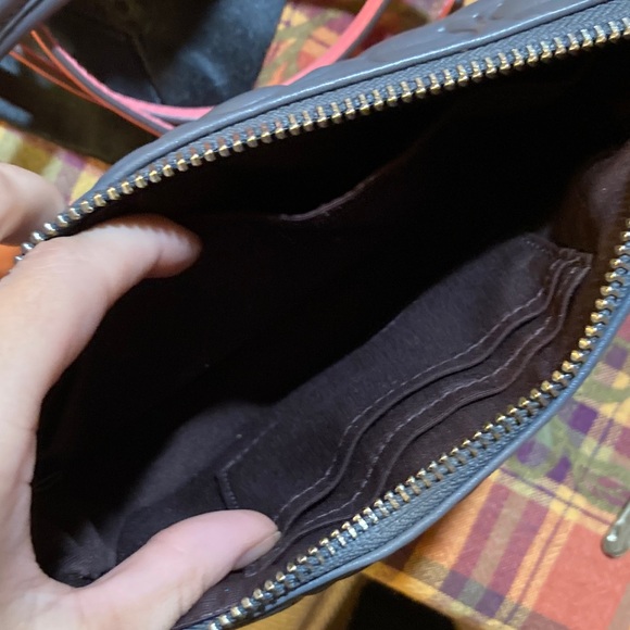 Coach Embossed Gray Shoulder Bag - Picture 5 of 5